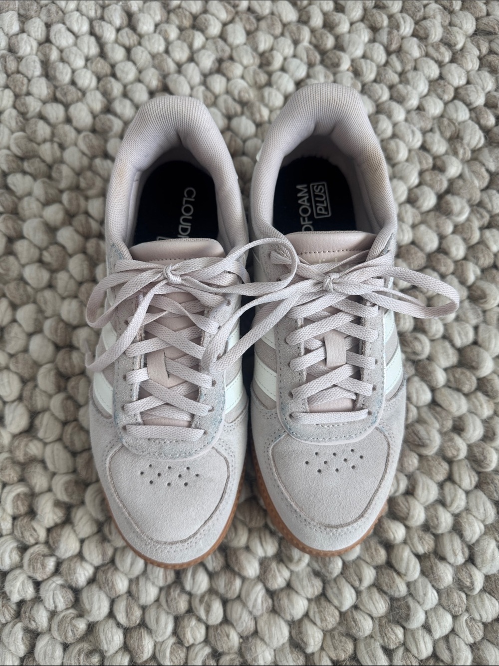 Cloudfoam Plus Light Gray/Pink tone Suede Sneakers